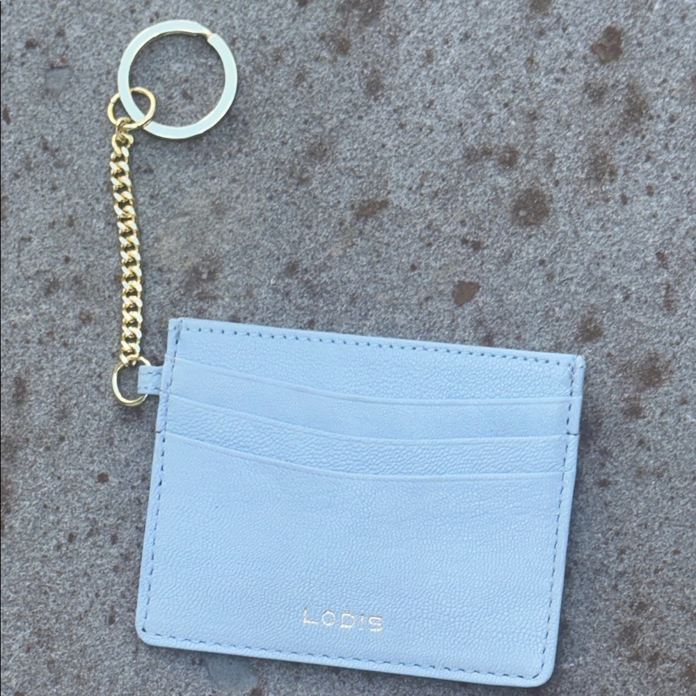 Lodis Light Blue Card Case Keychain